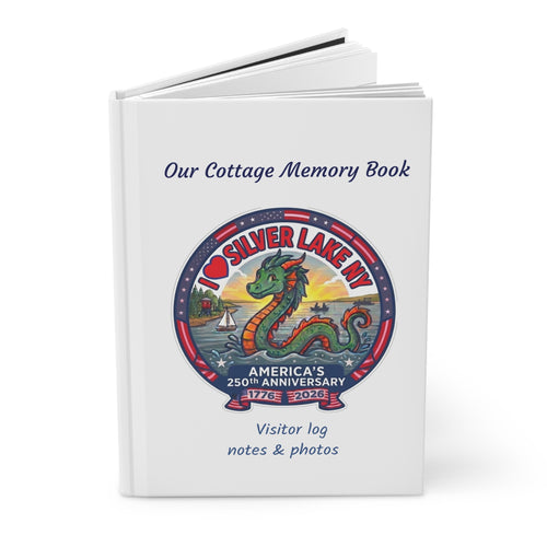 Cottage Memory Hardcover Journal — "I  Silver Lake NY"  Memory Book for Notes & Photos