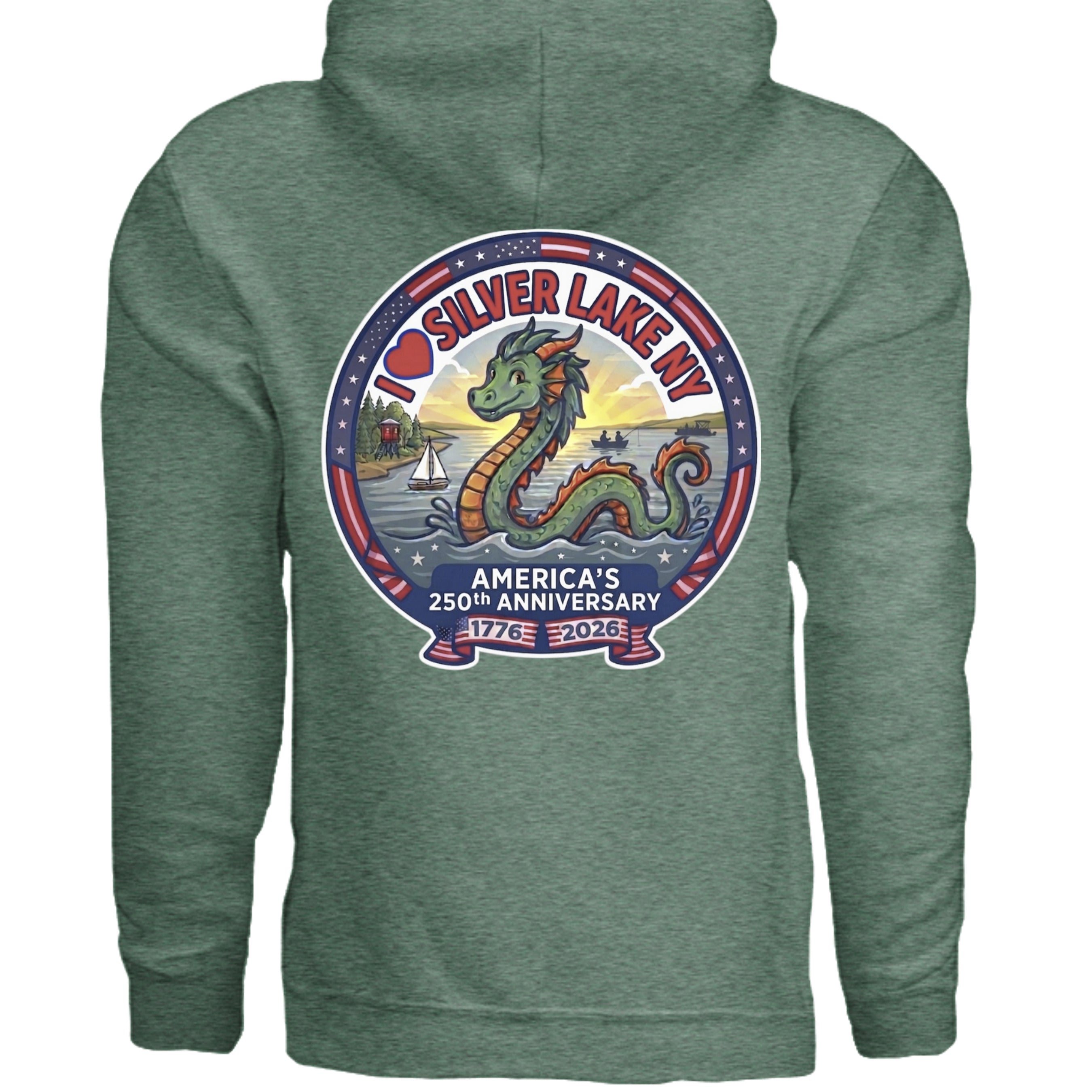 Heather Sport Dark Green - G185 - BACK