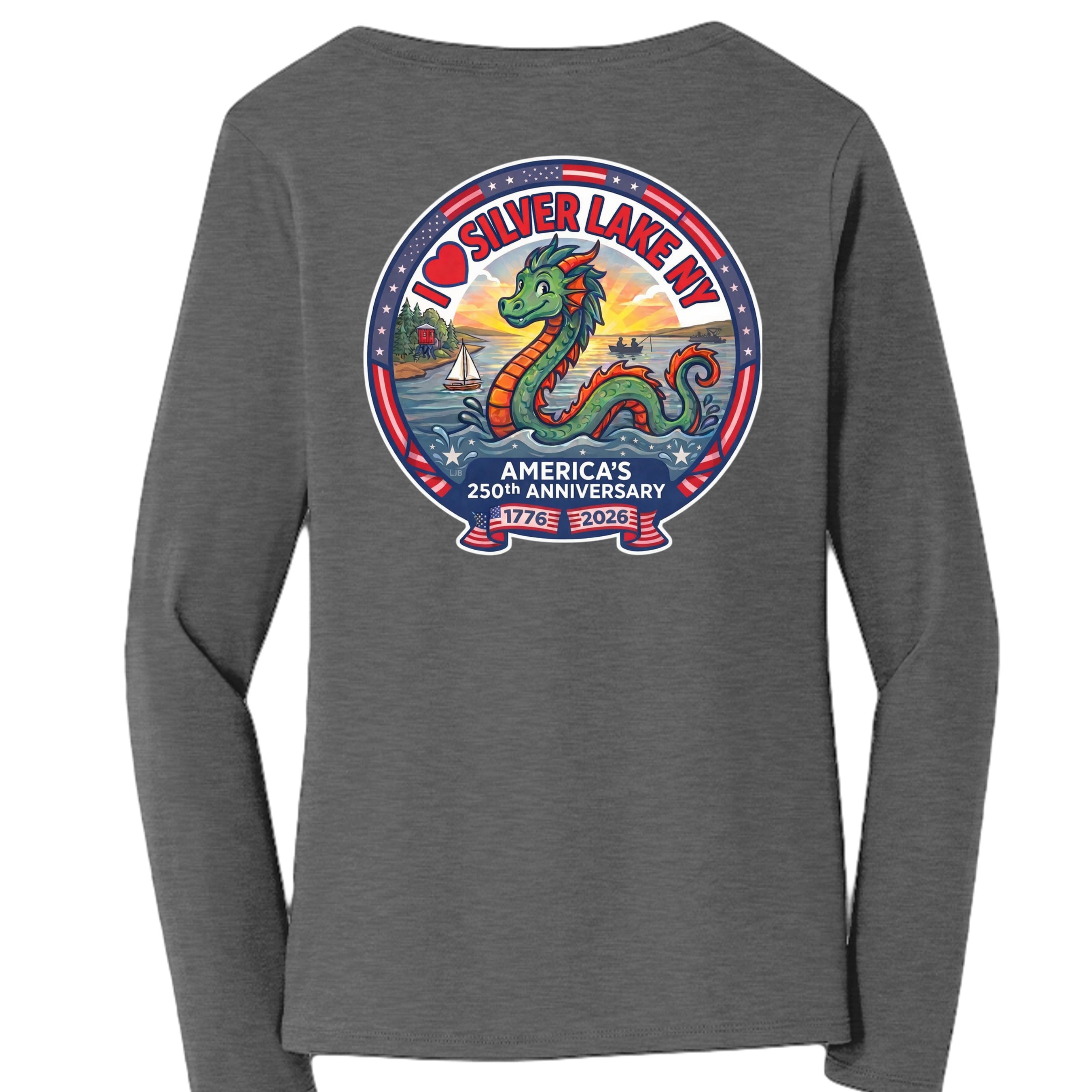 Dark Heather Grey - LPC450VLS - BACK